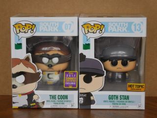 Pop South Park The Coon & Goth Stan Vinyl Figures Exclusive (set Of 2) W/ Case