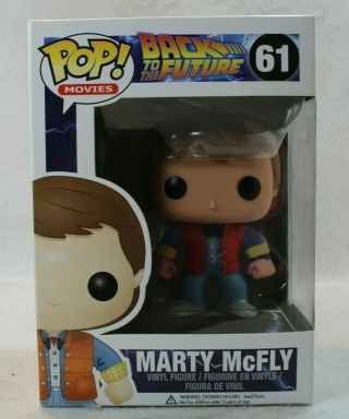 Funko Pop Movies Marty Mcfly Vinyl Figure 61 Back To The Future Bttf