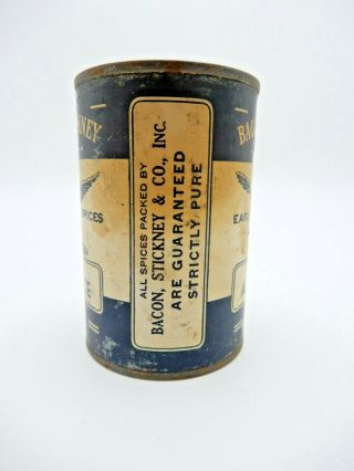 Bacon,  Stickney & Co Round Whole Eagle Allspice Tin,  Some Contents in Tin 2