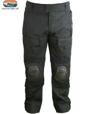 Gen2 Black Spec Ops Military Combat Trousers With Knee Pad Airsoft (s - 2xl)