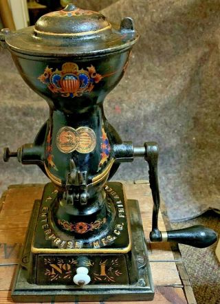Antique Enterprise Coffee Grinder Mill No 1