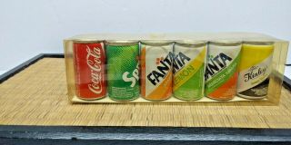 COLLECTIBLE VINTAGE ITALY MINIATURE SODA CANS 2 