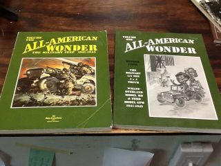Military Jeep Books Set All American Wonder 2 Volumes Wwii U.  S.