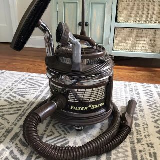 Vintage Filter Queen Brown Rolling Vacuum Cleaner Model 9377987