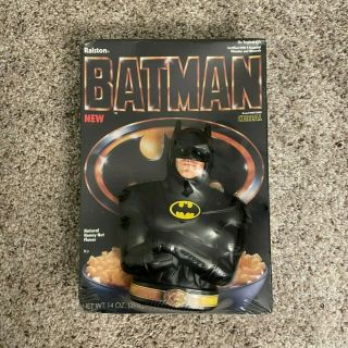 1989 Batman Ralston Cereal Box With Coin Bank