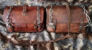 Vintage Swiss Army Saddle Bag Leather Motorcycle Pannier 1939 Ww2 Horse Bag