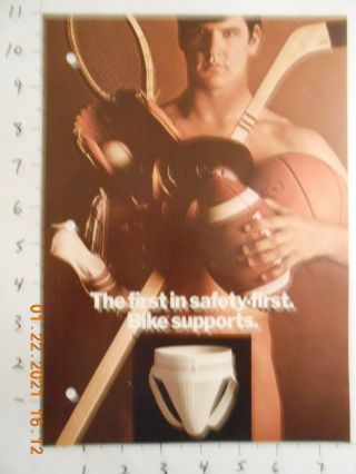 1970 Kendall Bike Athletic Supporter Jock Strap Ad Il Naked Athlete Gay Interest