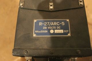 Vintage 1945 Aircraft R - 27 / ARC 5 Radio Receiver US Army Signal Corps WWII 14V 3