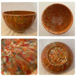 Boonton Boontonware Melmac Confetti Spatter Orange Red/berry Mixing Bowl 511a - 2q