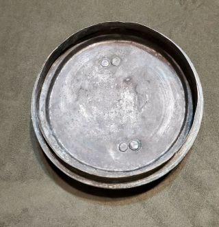 Antique copper pan lid SYON HOUSE 1829 4