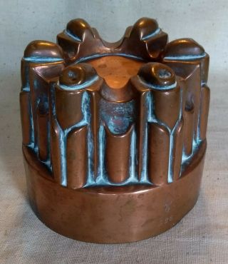 Antique 19th Cent.  Benham & Froud Copper Jelly Food Mold 326 Cathedral Spires