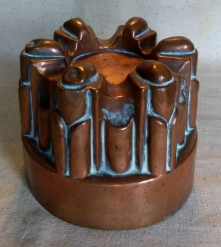 Antique 19th Cent.  Benham & Froud Copper Jelly Food Mold 326 Cathedral Spires 2