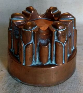 Antique 19th Cent.  Benham & Froud Copper Jelly Food Mold 326 Cathedral Spires 3