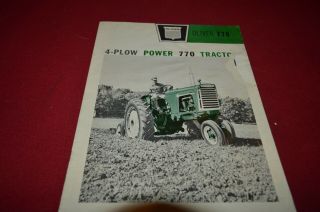 Oliver Tractor 770 Tractor For 1962 Dealer 