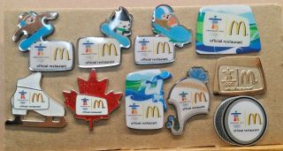 2010 Vancouver Mcdonald Offical Restaurant Olympic 10 Pin Set