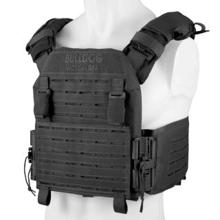 Bulldog Qr Kinetic Armour Plate Carrier Military Police Airsoft Molle Vest Black