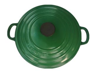 Vintage Le Crueset 26 5.  5 Qt Round Dutch Oven Emerald Green