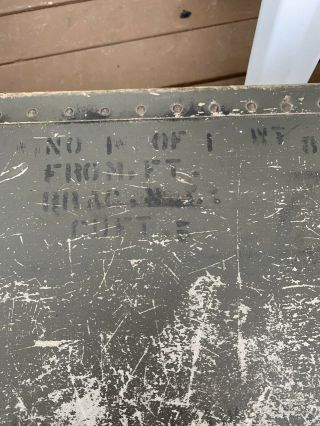 Vintage WOOD FOOT LOCKER Military US Army Trunk Chest WWII with Tray 2