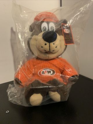 Vintage 1999 A&w " The Great Root Bear " Plush Stuffed Animal - In Package