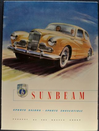1955 Sunbeam Mark Iii Sport Saloon,  Convertible Brochure 55