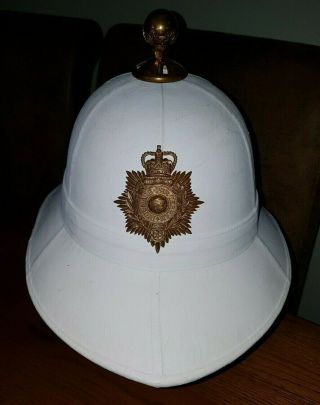 Royal Marine Ceremonial White Pith Helmet