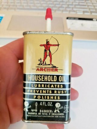 Vintage Archer Household Handy Oiler Oil Can Nos