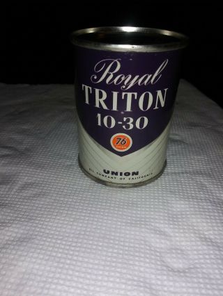 Union 76 Royal Triton Tin Advertising Gas & Oil Bank
