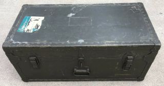 Vintage 1946 Miller Military Us Foot Locker Trunk Chest With Tray