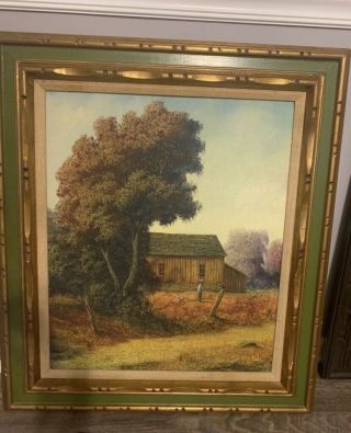 Oil On Canvas By Donald Gibbs Famous Landscape Artist - Large - 29x32