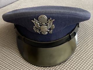Vtg Us Air Force Dress Uniform Cap Flight Ace Five Star W/original Box & Receipt