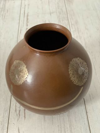 Gyokusendo Copper Vase Made by Vase Gold Craftsmanship Antique Japan 5