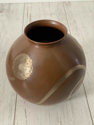Gyokusendo Copper Vase Made by Vase Gold Craftsmanship Antique Japan 6