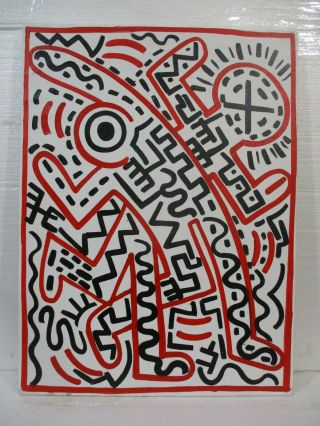 Acrylic On Canvas By Keith Haring 1986 In