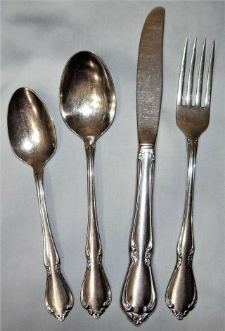 53 Pc Set Oneida Craft Chateau Stainless Flatware Service For 7,