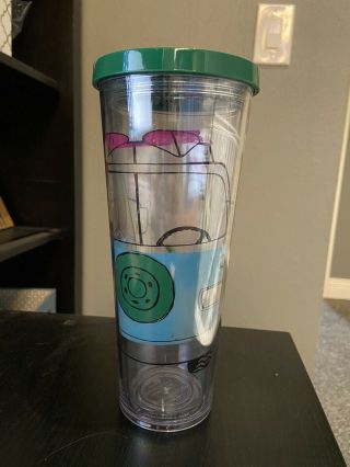 Starbucks Vw Surfer Bus Acrylic Venti Cold Cup Tumbler 24 Oz 2014 W/o Straw