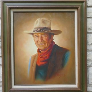 Lee Young Oil Painting Portraiture Of Western John Wayne The Duke