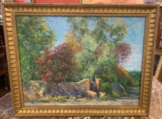 William Schultz Impressionist Oil Canvas Painting Camino Del Monte Santa Fe N M