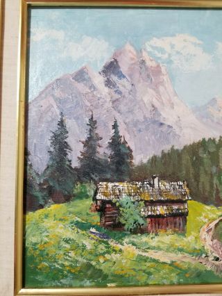 Vintage Landscape Oil Painting Signed by Artist 21 