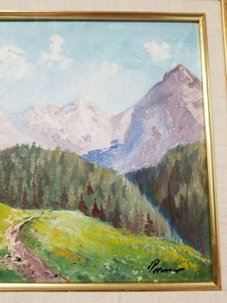Vintage Landscape Oil Painting Signed by Artist 21 