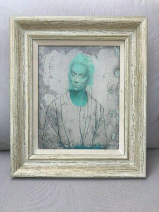 1963 Listed Canada Artist Grant Macdonald - 12x14 Oil “harriet” Green Face Woman