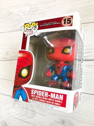 Funko Pop Marvel The Spider - Man 15 Vinyl Bobblehead Figure