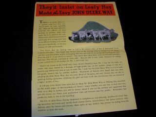 1938 John Deere Hay Equipment Mailer Brochure Mower Rake Press Raker Bar Loader 2