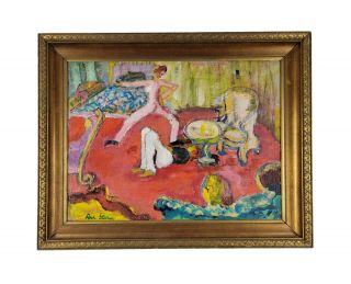 Rachel Sturm York Vintage Mid Century Expressionist Abstract Oil Painting