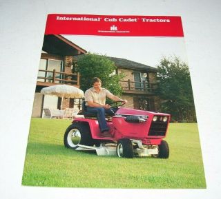 Ih Cub Cadet 182 282 382 482 582 682 782 982 1282 Color Tractor Brochure,  1984