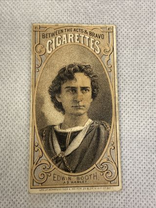 Between The Acts Bravo Cigarettes Edwin Booth As Hamlet Card