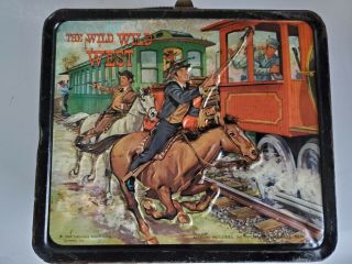 Vintage 1969 The Wild Wild West Metal Lunch Box By Aladdin Hard To Find