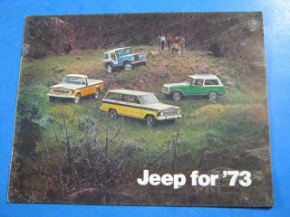 1973 Jeep Cj 5 Pickup Wagoneer Cherokee Full Line Brochure 18 Pages