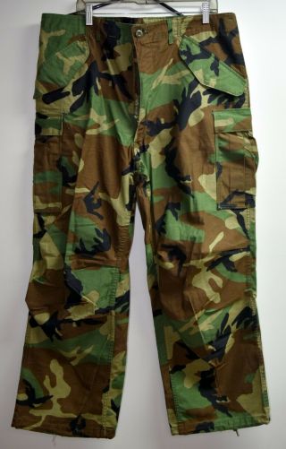 Nos Us Army M65 Woodland Camo Field Pants/trousers Size Large/regular