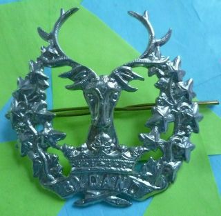 Gordon Highlanders Regiment Cap Badge Bydand Wm 2 Lugs