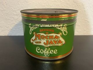 Jones Thierbach Mocha And Java Coffee Can